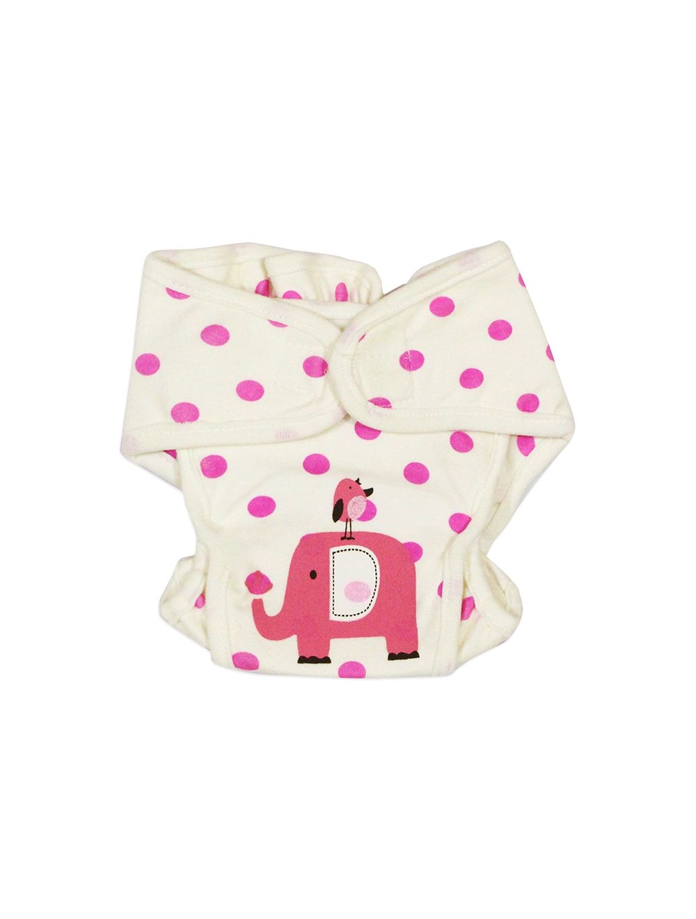 Careone Adjustable Baby Reuseable Nappy Elephant Pink
